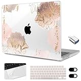 MEEgoodo Schutzhülle für M3 MacBook Pro 16 Zoll (40,6 cm) 2023 2021 A2991 A2780 A2485 M2 M1 Pro/Max Chip, transparente Laptop-Hartschale mit Tastatur-Webcam-Abdeckung und Trackpad-Folie und