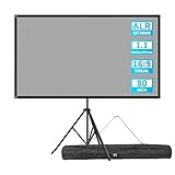 VISULAPEX ALR Leinwand Beamer 177x100cm (80') Format 16:9, HD 4K 3D Heimkino, Stativ-Leinwand Beamer Outdoor, PVC und Fiberglas Bildschirm, Höhenverstellbar und einfache Montage