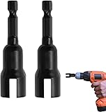 2 Stück Nuss Treiber Bit teckschlüssel Sechskantschaft,Komfortabel Steckschlüsseleinsätze,Stecknuss Werkzeug,1/4 Zoll Sechskantschaft für Panelmuttern Schrauben Auge C Haken Ösen-C-Haken