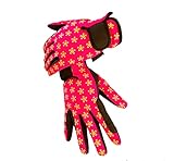 Jugend Reithandschuhe mit Stern Design für Mädchen & Jungen Kinder Handschuhe Allwetter Outdoor Sport Handschuhe Reiten (6-8 Jahre, Rosa)