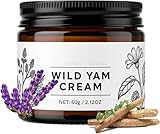 Wilderglow Wild Yam Cream for Hormonal Balance, Wilderglow Yam Cream,Moisturizing Body Cream with Vitamin E Aloe Vera,Lavender & Coconut Oil,﻿Face & Body Lotion for Dry Skin for Women (1)
