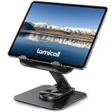Lamicall Tablet Ständer, Tablet Halterung Tisch - [360° Drehbare Metallbasis] Faltbarer iPad Ständer für Schreibtisch, Verstellbarer Tablet halter Tabletständer für iPad Pro Air Mini, Samsung, 4,7-13'