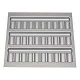 ORGA-BOX® Kunststoff Gewürzgläsereinsatz Gewürzdoseneinsatz / 513 x 28 x 473 mm/silbergrau/für Blum 60er Korpusbreite