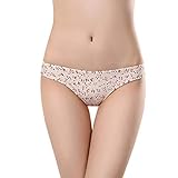 VYLYNL Dessous-Oberteil für Damen, Spitze, Baumwolle, Spitze, hohl, Unterwäsche, Slip, sexy Kleid, Dessous für Damen, beige, M