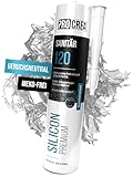 PROCREA® 1x Premium Sanitärsilikon 'Bad & Küche“ (Transparent) [mit Anti-Schimmel-Formel] Dichtmasse für innen & außen - Universal Silikon in Profi-Qualität (farblos) - Made In Germany