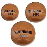 Sport Böckmann Gewichtsball aus Echtleder, braun (3, Kilogramm)