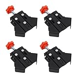 Ausla 90 Grad Rechtwinklige Klemme, 4 Stück, Edelstahl-Eckklemme für die Holzbearbeitung mit Verstellbarer Schwenkbacke für Holz, Metallrohr, Stahlstange und Glas