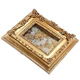 OSALADI Bilderrahmen Europäischer Stil Retro Fotorahmen für Schlafzimmer mit Ornament Design und Hochformatfunktion für Familienfotos