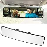 Rückspiegel, KITBEST Universal-Auto-Innenspiegel zum Aufstecken, Panorama-Rückspiegel – Weitwinkel – konvex – für Autos, SUVs, LKWs (11,4' L x 2,9' H)