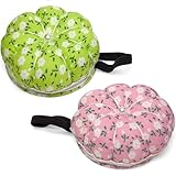 Kreative Nadelkissen, Multifunktionale Nähzeit Nadelkissen,Nadelkissen Wearable Nähen Handwerk,2PCS DIY Handgelenk Armnadelkissen Nähzubehör Handgelenkkürbis für Nähen Stickerei DIY(Country-Stil)