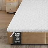 SLIPIO Matratzentopper 140x200 cm | 5 cm Höhe | Ergo+ orthopädischer Komfortschaum | Waschbar & Hypoallergen | Mattress Topper 140x200
