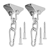 2 Teile/Satz Hängematten-Aufhängeset Aufhängehaken, 500KG Hochleistungs-Schaukelaufhänger 360° Drehbarer Schaukel-Deckenhaken for Verandaschaukel