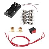 Kisangel 4 Sets Elektronik-Baukasten für Mini-glühlampen Schalter Batteriebox und Lampenhalter Elektrischer Stromkreis Lernset für Schüler Tragbares Wissenschafts-experimentierset für