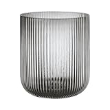 blomus -VEN- Windlicht Size L, sanfter Grauton, eleganter Blickfang als Windlicht oder Vase, Farbe Smoke (66250)