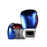 NeoMcc Box-Handschuhe Boxhandschuhe Boxhandschuhe, die schwere Taschen für Männer u. Frauen Sparring Kickboxing-Training MMA Coachinghandschuhe (Color : Blue, Size : 12oz)