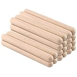 FUNSUEI 20 Stücke 20cm Klanghölzer, Klangholz Instrument Set, Rhythmus Sticks Rhythmusstäbe Klangstäbe Holz für Bands, Profis, Anfänger
