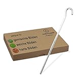 JUSTCAMP Zeltheringe Fresno, Erdnägel, Heringe - Rund, Stahl, verzinkt - 30 cm [12 Stück]