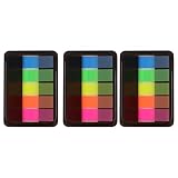 3-Pakete fluoreszierende Index-Klebeetiketten, PET-Material wasserfest, keine Klebeverbleib, Erstauswahl für Schüler und Büros