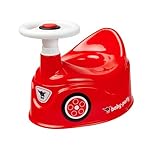 BIG-Baby-Potty - Lerntöpfchen im BIG-Bobby-Car Design mit abnehmbarem Lenkrad und hoher Rückenlehne, herausnehmbarer Einsatz, für Kinder ab 18 Monaten, aus Kunststoff, Rot