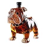 Whiskyflasche in Form einer französischen Bulldogge – große Glaskaraffe für Spirituosen – Sammlerflasche für Schaufenster zu Hause