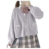SKTIISN Damen Leichter Cardigan Trachten Strickjacke Damen Cardigan lang Damen Dirndl Strickjacke Damen dunkelblau Grobstrick Cardigan Damen lang Winter Fleecejacke Damen jacken gelber