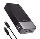 JUOVI Tragbare Powerbank J2621, 20000mAh Akku Pack 45W Schnellladefunktion, Kompatibel mit Switch, MacBook, Tablet, Dell, HP, Notebook, Samsung, iPhone 16 15 14 13, Steam Deck und mehr