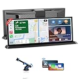 2025 Größte 11,26 Zoll Carplay Display & Android Auto Display mit Stehende Halterung, Buddy Display mit IPS Touchscreen Siri/Google Sprachsteuerung GPS Navigation Bluetooth Mirror Link AUX