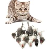 PietyPet Katzenspielzeug, Mäuse Spielzeug Mouse Katze Haustier Weich Flauschig für Katzen Kitty 16 Stück