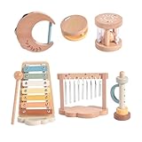 Watreketal Hölzerne Kleinkind Musikinstrumente Set Bildungsspielzeug Für Mehr Als 18 Monate Babys Xylophon Percussion Sensory Play Musical Toy Für Kleinkind