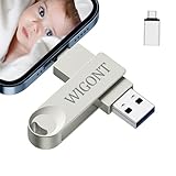 WIGONT USB Stick 64 GB, 3 in 1 Speicherstick für lphone Kompatibel mit i0S, Typ C, USB Port, Mit Separatem Typ C Adapter. Speicherstick für Handy Speicher um mehr Fotos und Videos.