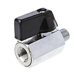 Messing Ball Für Ventil 1/8 Männlich Bis Weiblicher Gewinde Luftkompressor Schlauchkugel Ventilschalter Ersatz Pneumatic Plumbing Anschlussanschluss Druck Waschmaschine Schlauch