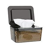 Whchiy Feuchttücher Box baby Boxen für Babypflegetücher BPA Frei Toilettenpapier Box mit Deckel Tissue Aufbewahrungskoffer für Zuhause und Büro (Braun Box)