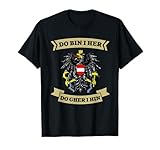 ALBASPIRIT Österreich Flagge T-Shirt Wappen Adler Österreicher Geschenk T-Shirt Schwarz S Unisex-Erwachsene Klassische Passform Halbarm Rundhals-Kragen Patriotic Classic Fit Half Sleeve T-Shirt