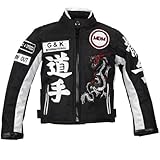 MDM Motorradjacke für Kinder, Bikerjacke, Racing Jacke, (M)