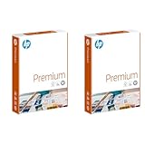 HP Kopierpapier Premium Chp 851: 80 g/m², A4, 250 Blatt, extraglatt, weiß - Intensive Farben, Scharfes Schriftbild (Packung mit 2)