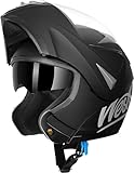 Westt Klapphelm Motorradhelm ECE-R 22.06 Zertifiziert Integralhelm für Damen und Herren Jethelm mit Kinnschutz Scooter Roller Moped Helm mit Sonnenblende und Visier