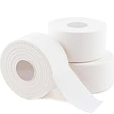 12 Rollen Sporttape, 3,8cm x 10m Fussball Tape, Selbstklebend Tapeband, Reißbares Fingertape Medizinische Hautfreundlich Hypoallergenes für Fußball Volleyball Klettern Alle Sportarten(Weiß)