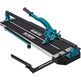 VEVOR Manuelle Fliesenschneidmaschine 35-1200 mm Fliesen Schneider, Aluminium, Infrarot-Laser-Positionierung, Doppelspurige Führungsschiene, Rutschfester Gummigriff, Für Keramikfliesen, Bodenfliesen