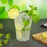 Silverkitchen 30 Cocktailbecher 300ml - flexible Mehrwegbecher wiederverwendbar Cocktail Becher transparent aus PP Plastik Made In Germany