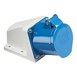 Knightsbridge IN0012 Winkel-Steckdose, 2P+E, 240 V, IP44, 32 A, blau, Kunststoff