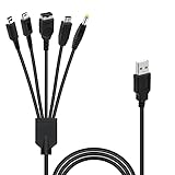Mcbazel 5 in 1 USB Ladekabel Datenübertragungskabel für Nintendo DS Lite/NDS/New 3DS XL/New 3DS/3DS XL/3DS/2DS/DSi XL/Wii U/GBA SP/PSP 1000/2000/3000