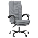 Tidyard Bürostuhl,Schreibtischstuhl Drehbar Höhenverstellbar,Drehstuhl Sessel Chefsessel mit Liegefunktion,Gamingstuhl Computerstuhl Stuhl Bürosessel,63 x 56 x (110,5-120) cm (B x T x H) Stoff