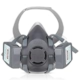 BISON LIFE ProAer H300 Halbgesichts-Atemschutzmaske mit PF201-Filter - Doppelkartusche, Low-Profile-TPE-Design mit 3-Punkt-Gurt, Bajonettanschluss, leichte PSA