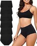 Levao 6er Pack Unterhose Damen High Waist Slip Nahtlos Unterwäsche Frauen Seamless Slips Damen Bequeme No Show Panties Damen Slips Mehrpack S-XXL
