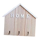 OKUMEYR Schlüsselbrett vorratsregal küche küchenwage dekoringe handtuchleiter gardarobenhaken Kleiderhaken Gestell Wandgarderobe Home-Taste Wandhalter Haken für Türhänger hölzern