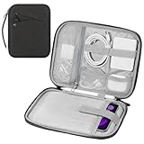 MoKo 7-8 Zoll Tablet Sleeve Tragetasche mit Griff, gepolsterte Schutztasche für iPad mini A17 Pro 8,3'' 2024, iPad mini 6 8,3' 2021, i-Pad Mini 5 7,9' 2019, Schwarz + Grau