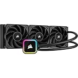Corsair iCUE H150i RGB Elite CPU-Flüssigkeitskühler (16 Dynamische RGB-LEDs, AF Elite Series 120-mm-FDB-Lüfter, 360-mm-Radiator, iCUE-Software, LGA 1700-, 1200-, 115X-, 2066- und AM4-Sockel) Schwarz