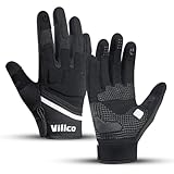 Vilico Motorradhandschuhe Sommer, Motorrad Handschuhe Herr Damen Touchscreen, Taktische Handschuhe für Airsoft Motocross Fahrrad-Schwarz, Größe XL
