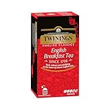 Twinings English Breakfast Schwarztee 50g, 25 Teebeutel, Voller, runder und kräftiger Schwarztee aus den besten Teegärten von Sri Lanka und Indien. Black Tea 1er Pack (1 x 50 g)