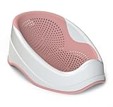 BABYLON DOLPHIN Badewannensitz Baby Ab 0-6 Monate – Ergonomisches Kinder Badewanne – Hypoallergen, Schimmelresistent, Rutschfest – Babysitz Badewanne & Baby Bathtub – Badewanne für dusche – Rosa